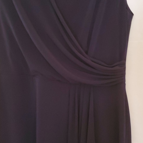 SLINKY Dress Barn navy blue dress size 16 - Picture 3 of 8